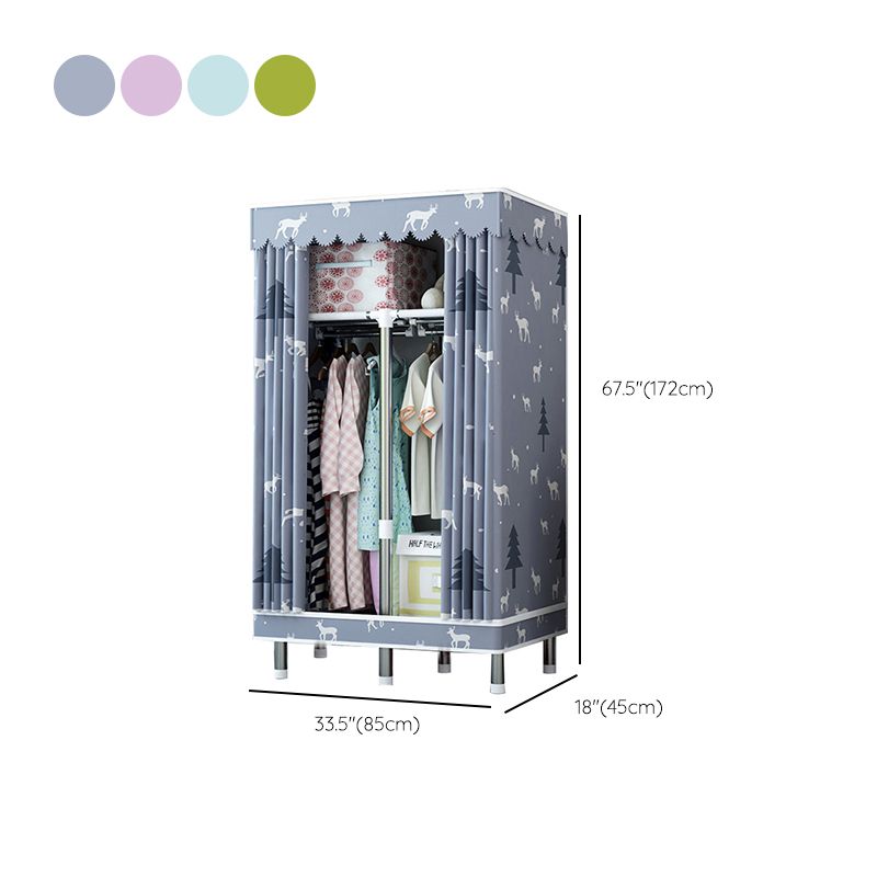 Steel Wardrobe Closet with Legs Modern Wardrobe Cabinet for Home