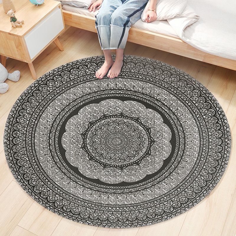 Nostalgisch traditioneel vloerkleed multi-gekleurde bloemen gedrukt tapijt Anti-slip achterste huisdiervriendelijke machine wasbaar tapijt voor slaapkamer