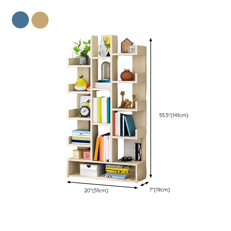 Modern Engineered Wood Bookshelf Open Bookcase Book Shelf for Living Room