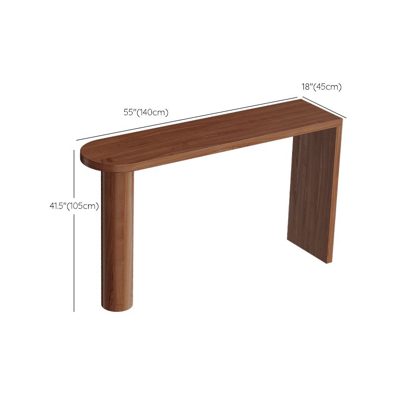 Double Pedestal Bar Table Industrial Pine Solid Wood Bar Dining Table for Living Room