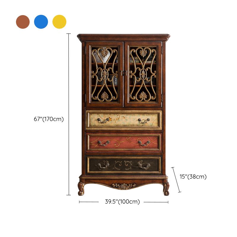 1- Door Wooden Cabinet, Rectangle Accent Cabinet with Drawers