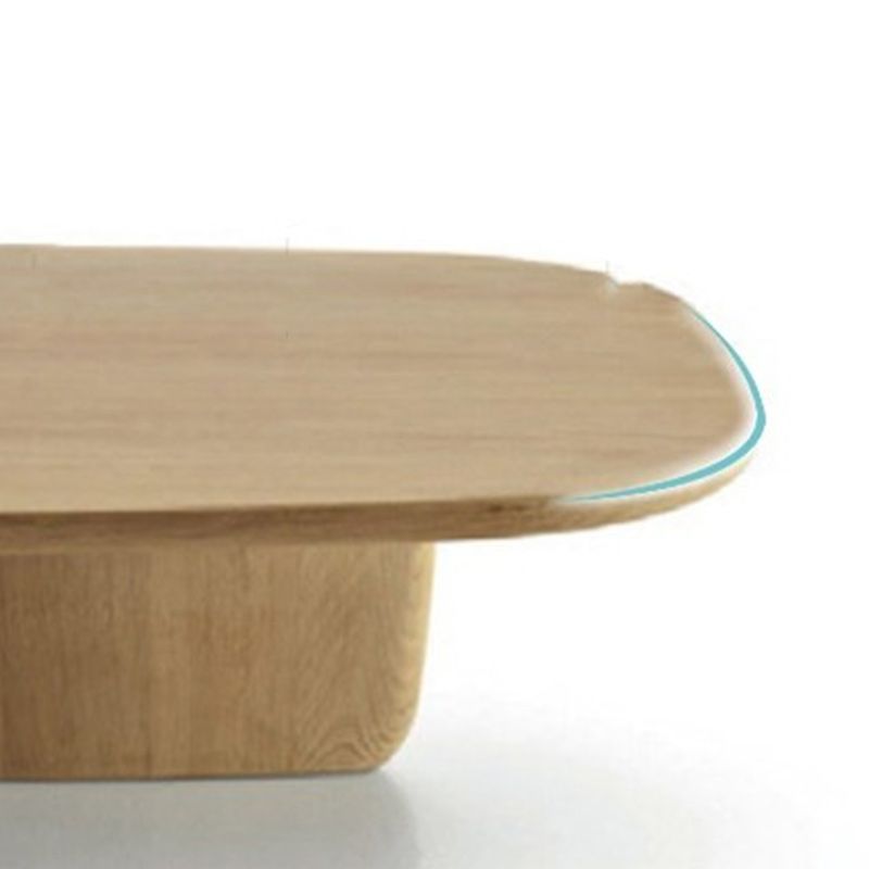 Scandinavian 1 Single Coffee Table Solid Wood Rectangular Cocktail Table