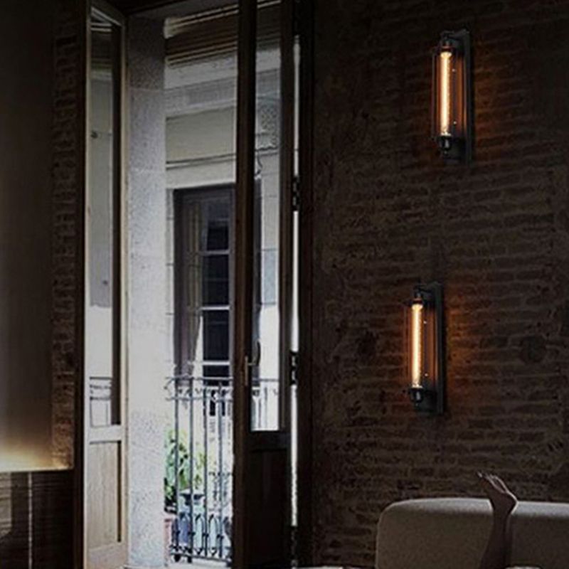 Metal Geometric Sconces Indoor Industrial 1 Light Wall Light Fixture