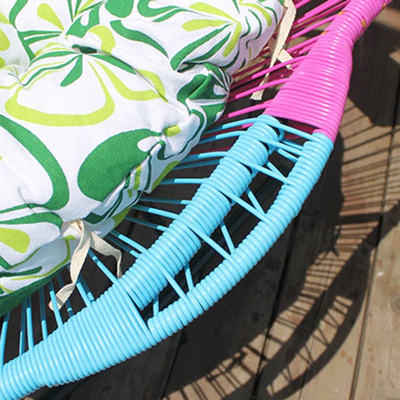 Modern Rocking Chair Wicker Woven Rope Weather-Resistant Rocker