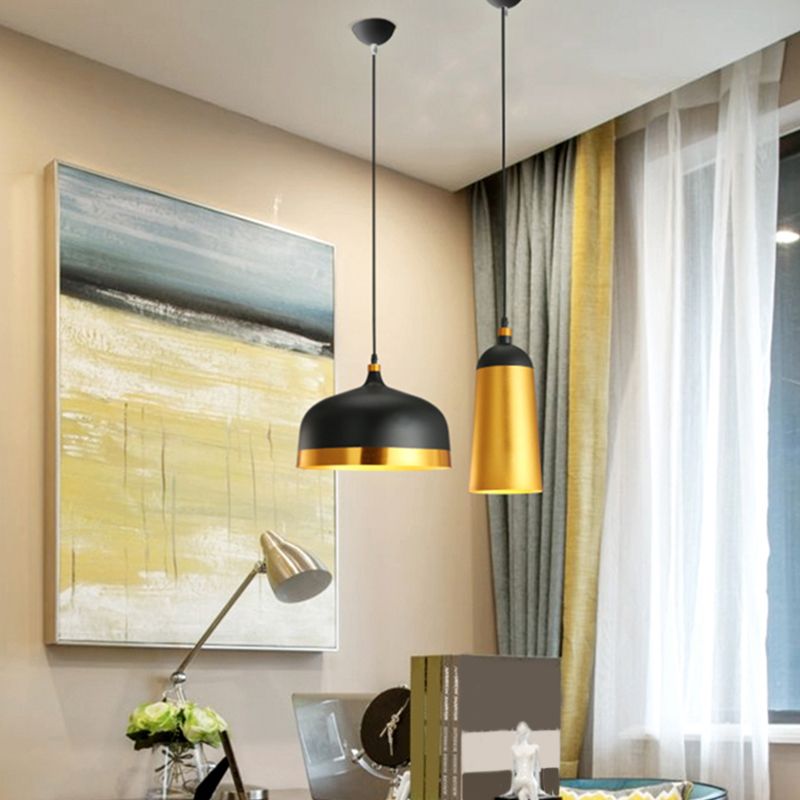 Geometrical Dining Room Drop Lamp Metal 1 Head Contemporary Hanging Light Kit