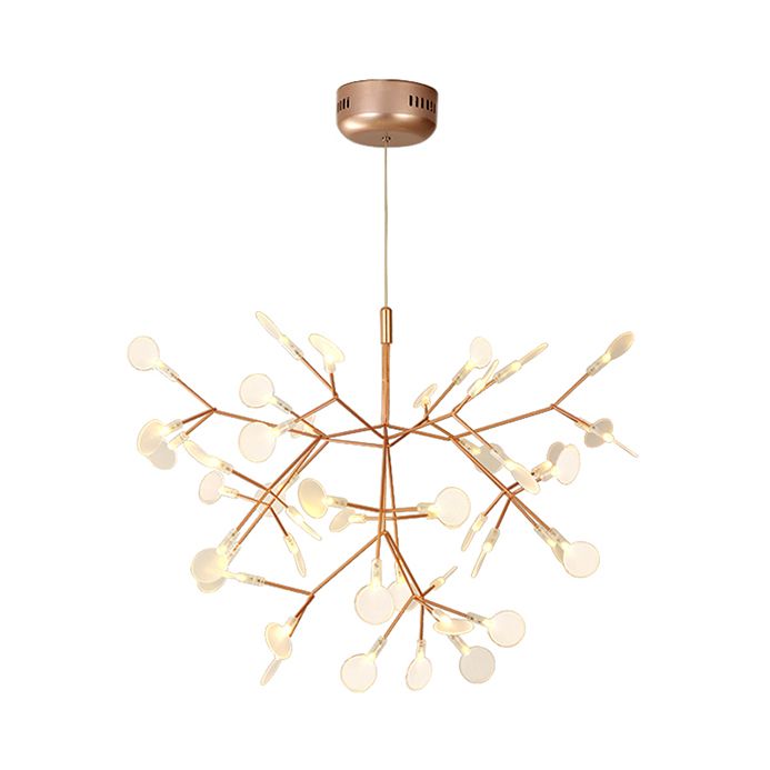 Apparecchiatura a soffitto ramificata nera/rosa in stile contemporaneo 30/45 luci lampadario del lampadario acrilico