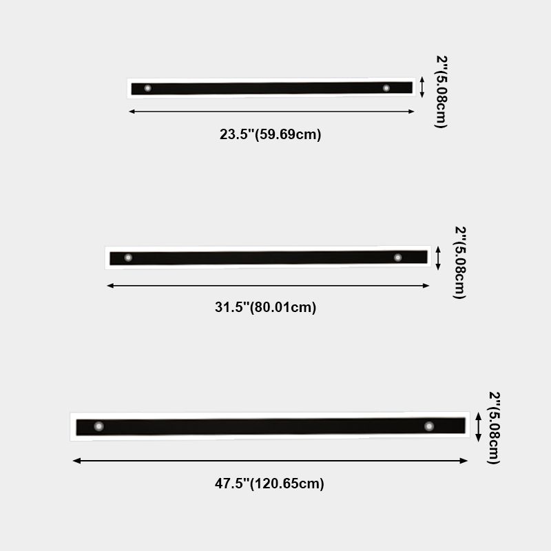 Linearer Schatten 1-Licht im Freien wasserdichte Wandleuchten moderne Wandbeleuchtung in Schwarz