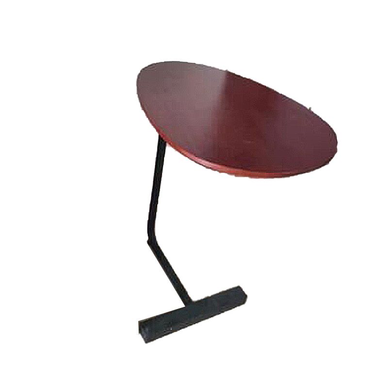 Nordic C Side Table Round Minimalist Solid Wood End Table for Living Room