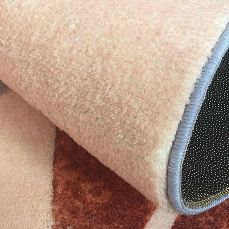 Gold Modern Rug Polyester Abstract Pattern Rug Washable Rug for Living Room