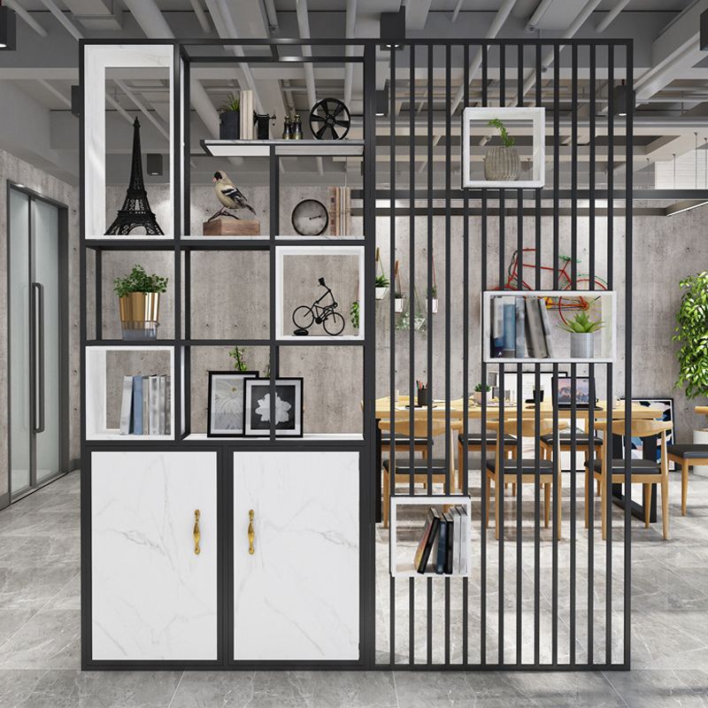 Open Back Bookshelf Industrial Style Solid Wood Bookcase for Home Office