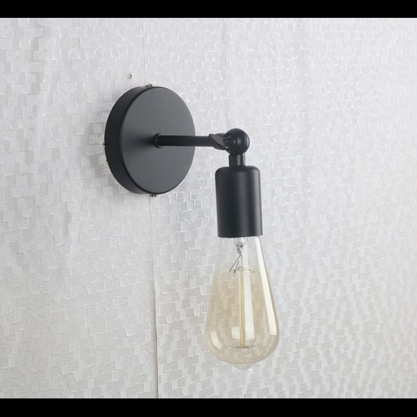 Lampadine aperte con funce parete luce retrò stile industriale in metallo 1 luce leggera