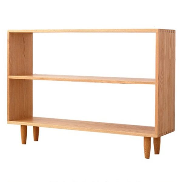 Scandinavian Open Back Bookshelf Standard Wooden Bookcase with Shelves