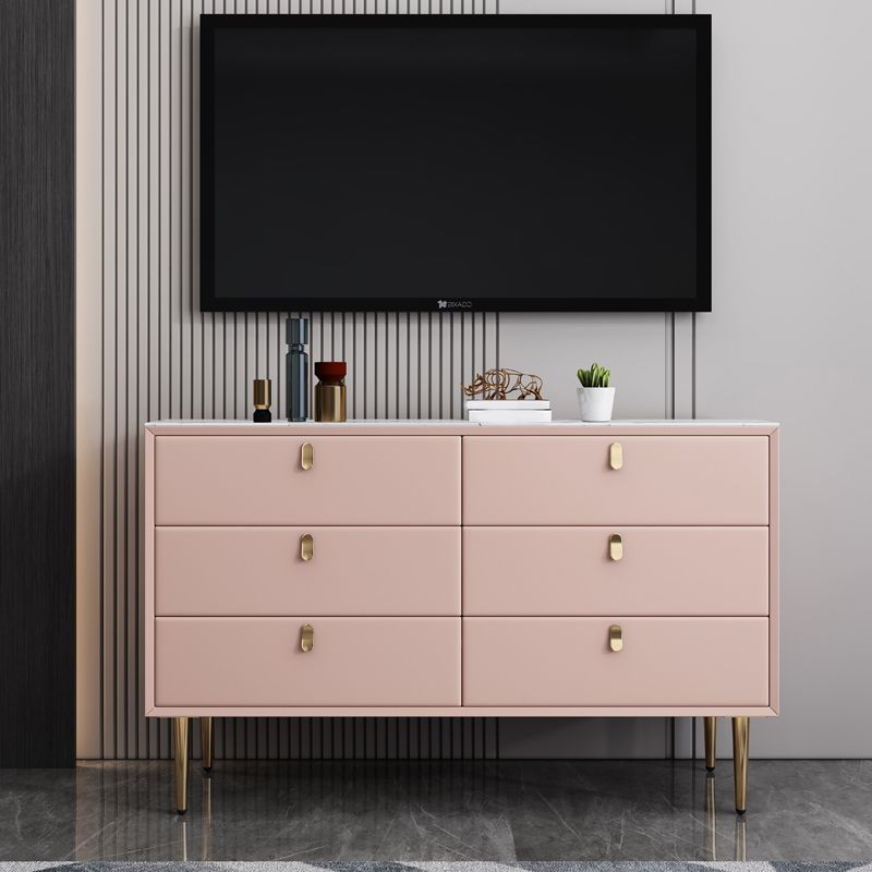 Glam Solid Wood Storage Chest Bedroom 16" Wide Chest with Drawers