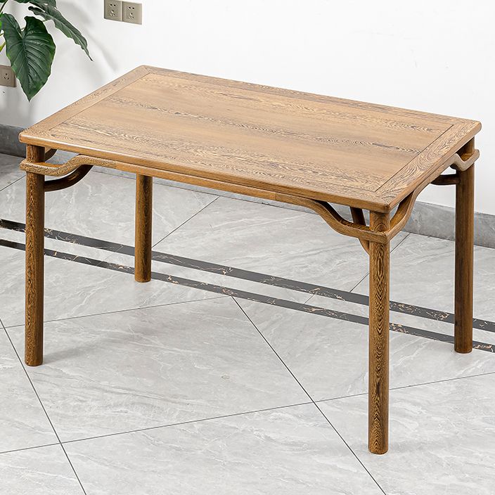 Traditional Style Solid Wood Dining Set with Rectangle Shape Table and 4 Legs Base