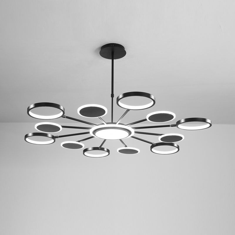 Contemporary Unique Iron LED Chandelier Light Fixtures Multi Head Hanging Chandelier for Restaurant