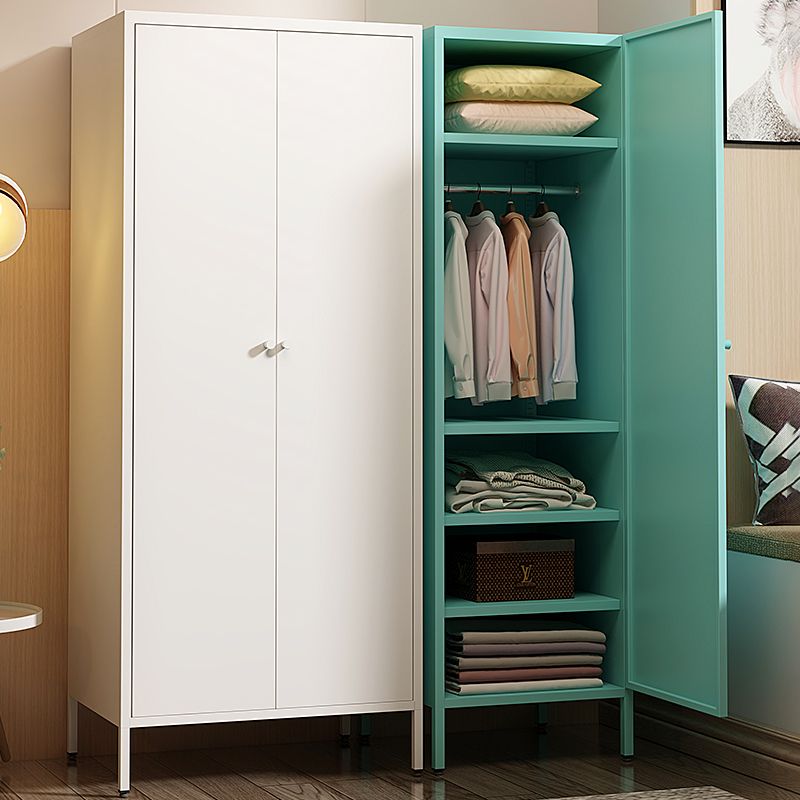 Contemporary Style Wardrobe 1-Door Metal Wardrobe Closet for Bedroom