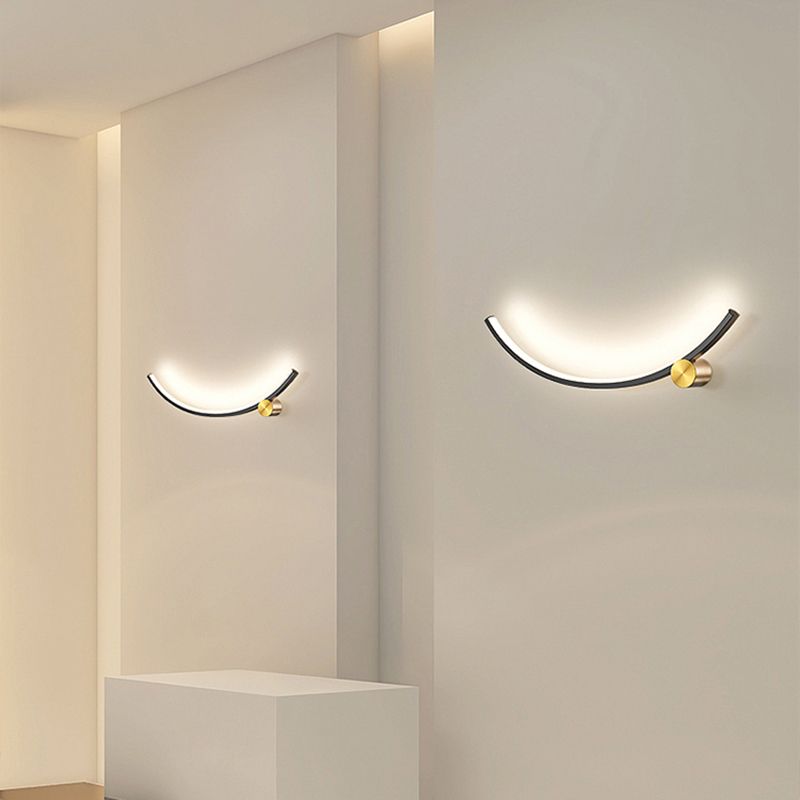 Aluminum Linear Wall Light Nordic Style 1 Light LED Wall Sconce for Living Room