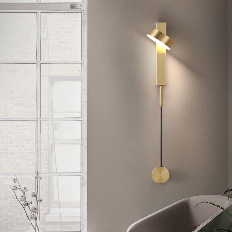 Luz de aluminio nórdica luz geométrica rotatable LED pared apliques para sala de estar