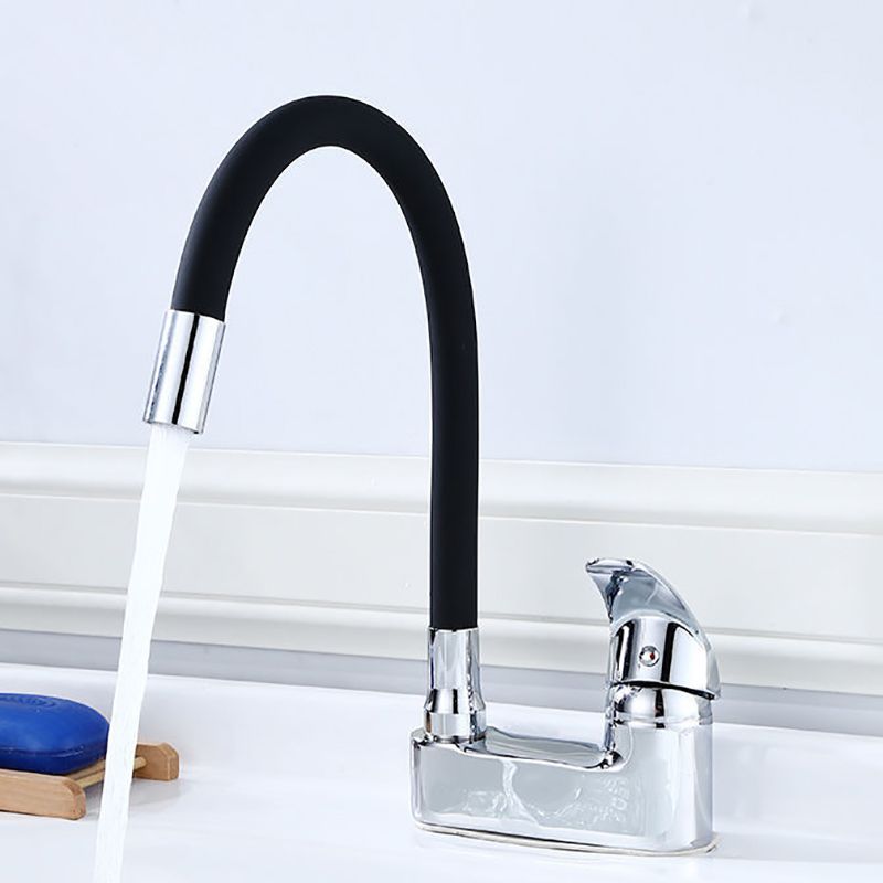 Modern Style Vessel Faucet Copper Single Handle High Arc Vessel Faucet