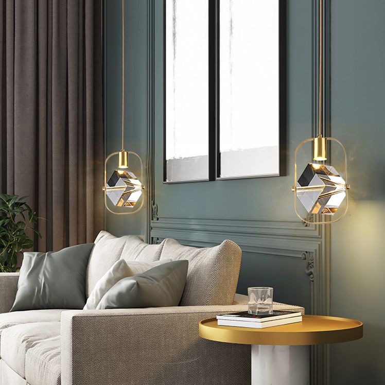 LED Crystal Chandelier Pendant Light Modern Simple Style Celling Hanging Light for Indoor