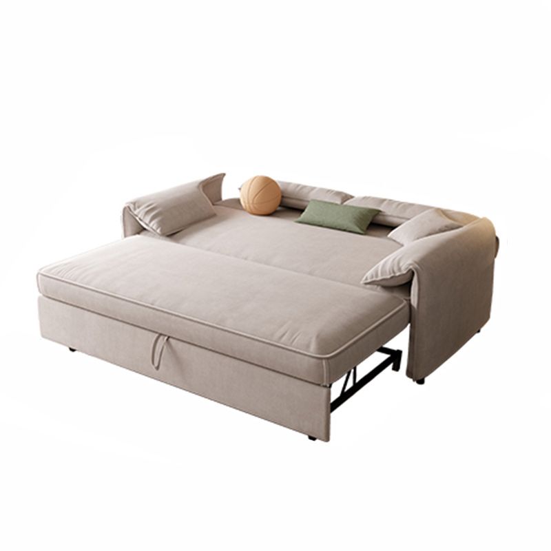 Light Gray Sofa Futon Square Arm Pillow Included Convertible Sofa