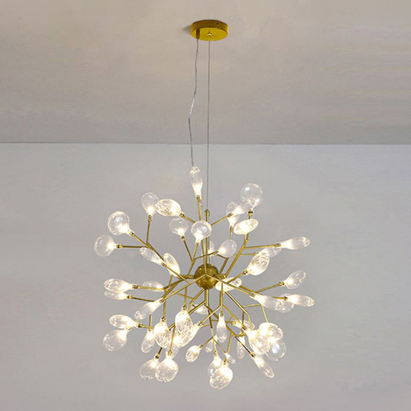 Metallic Ast Kronleuchter Licht Einfachheit Gold LED Anhänger Leuchte für Wohnzimmer