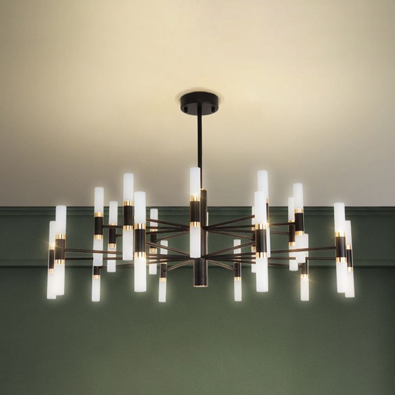 Linear Chandelier Light Fixtures Postmodern Multi-Head Suspension Pendant Lamps for Living Room