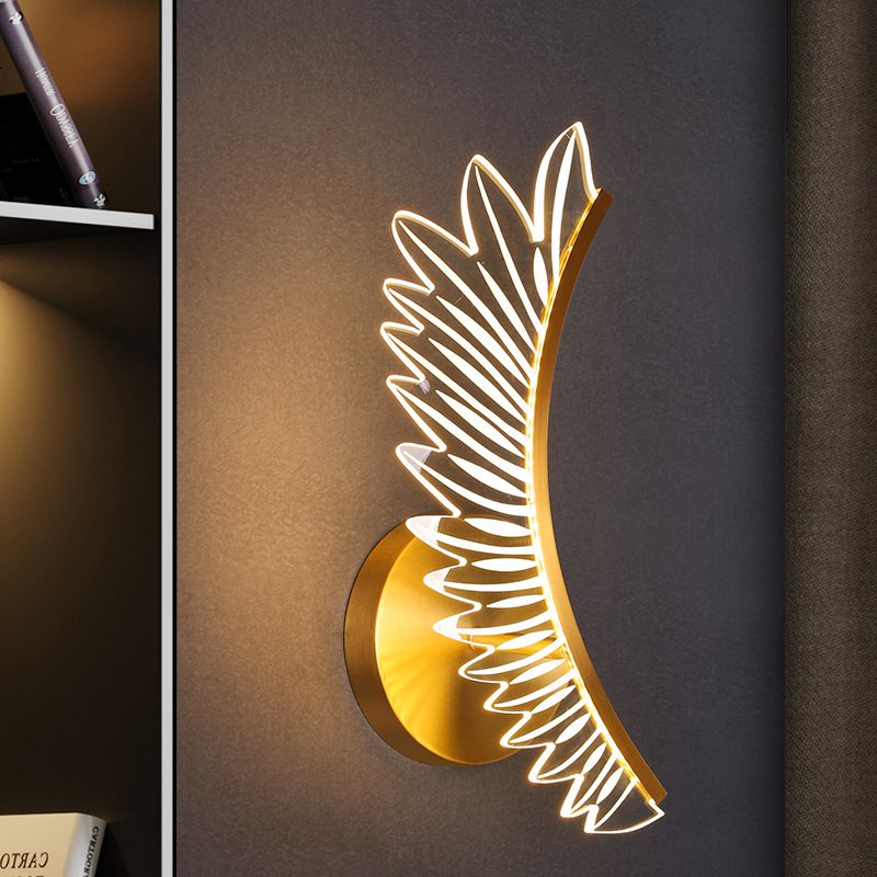 Modern Unique Shape Wall Mount Light Fixture Sconce Lamp in Gold for Dining Room