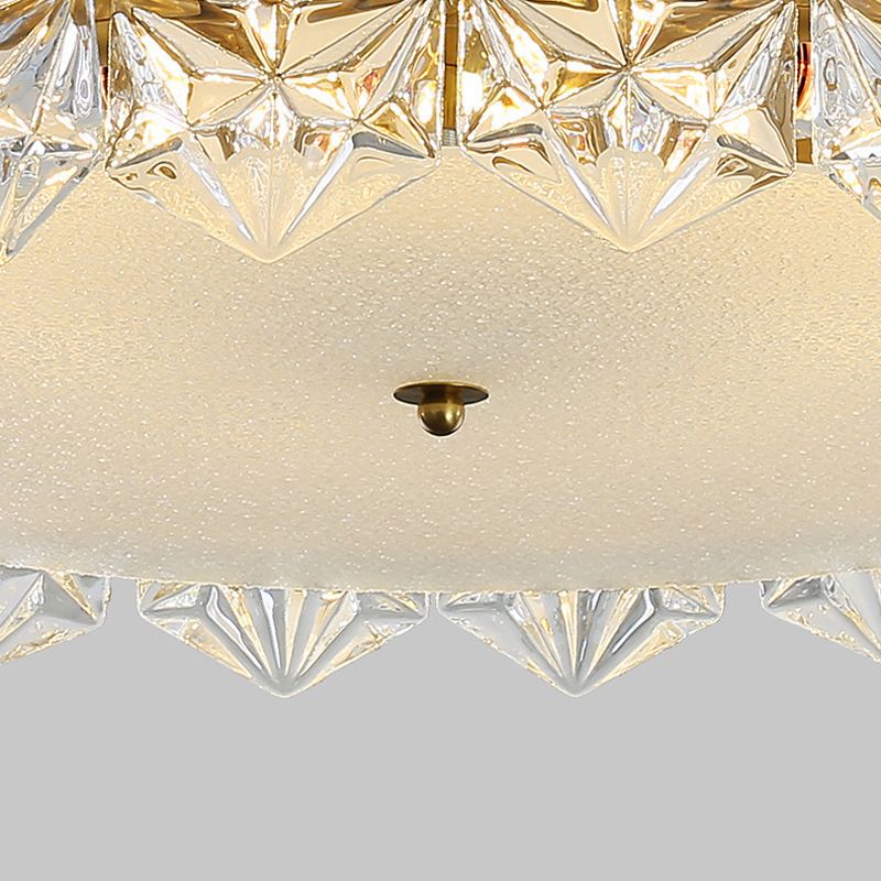 Contemporary Ceiling Light Glass Flush Mount Lighting Fixture for Bedroom