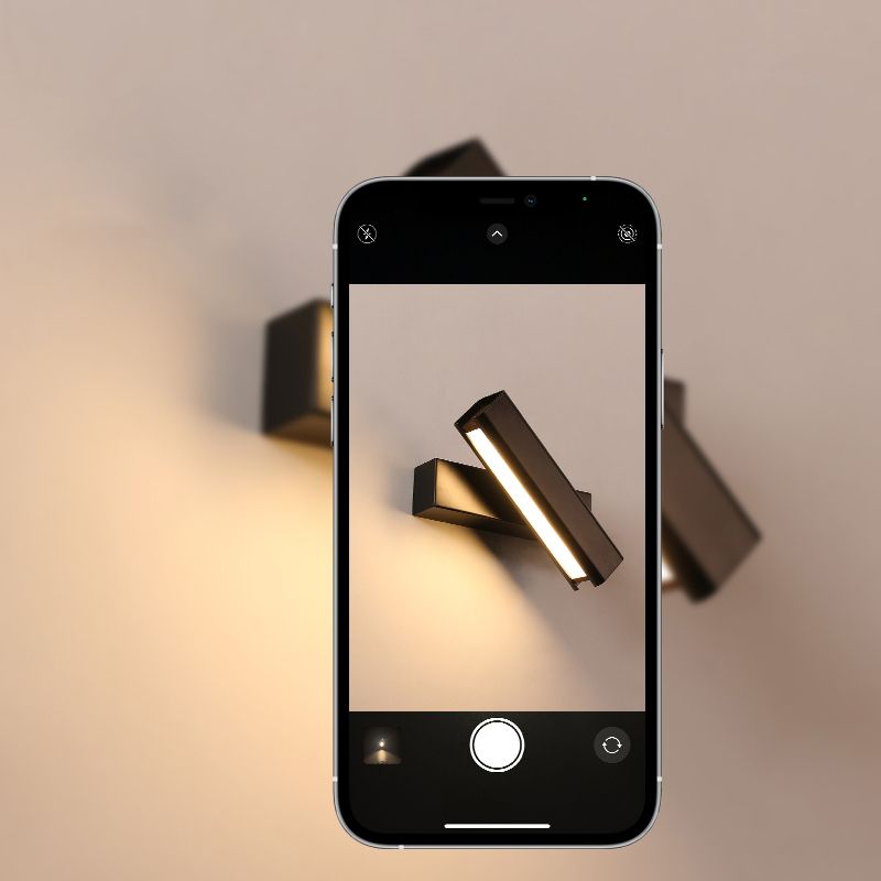 Aluminium LED Rotatable Wall Sconce in Modern Minimalist Style Wooden Wall Lamp for Bedroom
