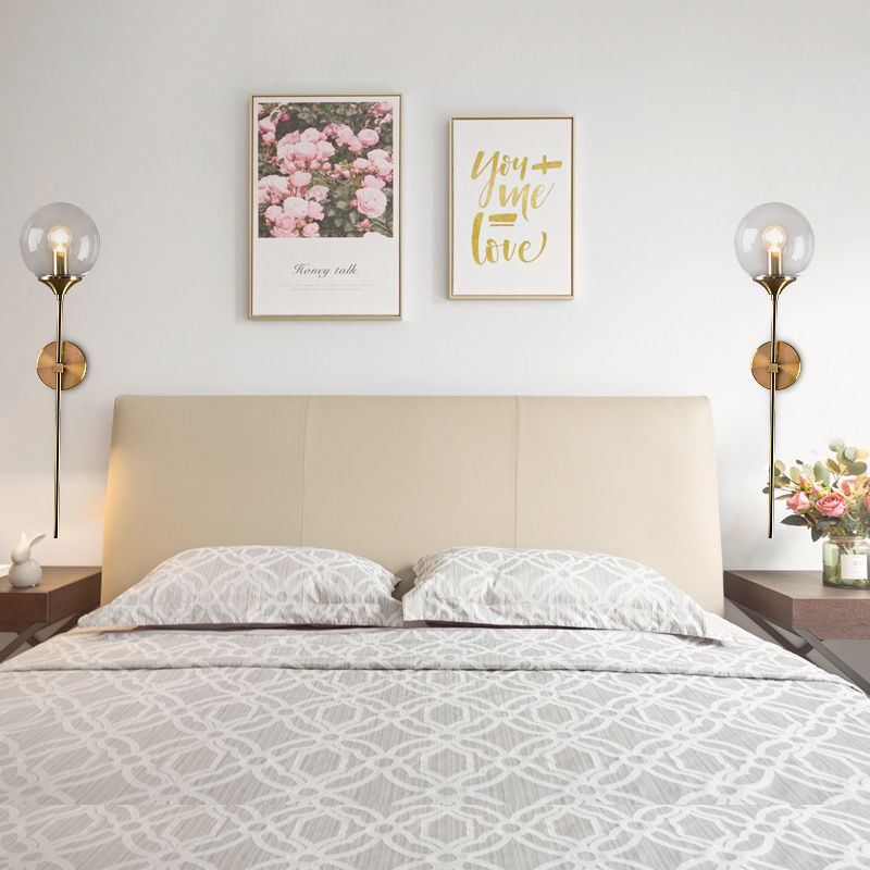 Lucile da parete in vetro postmoderno, lampada a monte globale a parete per soggiorno