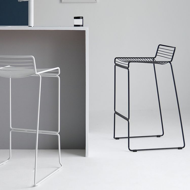 Industrial Steel Bar Height Stool Armless Bar Stool for Living Room