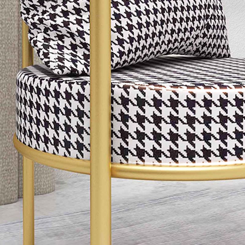 Glam Metal Dining Room Chair Open Back Dining Side Chair for Restaurant Use