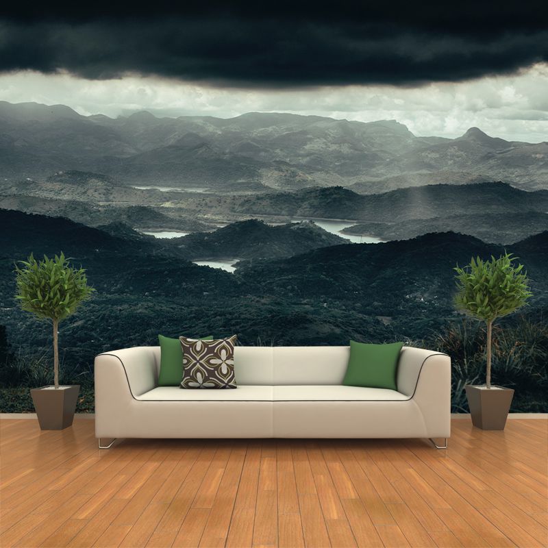 Mural Modern Photography Wallpaper Mountain Range Sitting Room Wall Mural