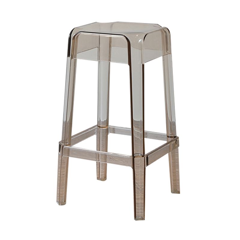 Nordic Style Stackable Barstool Transparent Plastic Bar Stool for Dinning Room