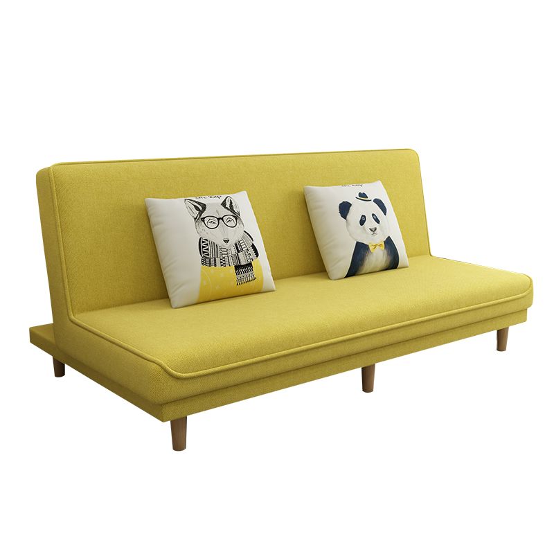 Fabric Adjustable Sleeper Sofa Split Back 59"/66.93"/70.87" Wide Armless Sofa Bed
