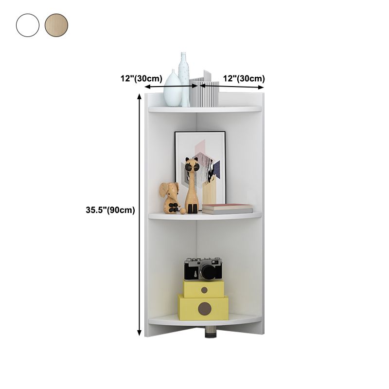 Closed Wooden Bookshelf Modern Home Living Room Multi-layer Corner Bookcase