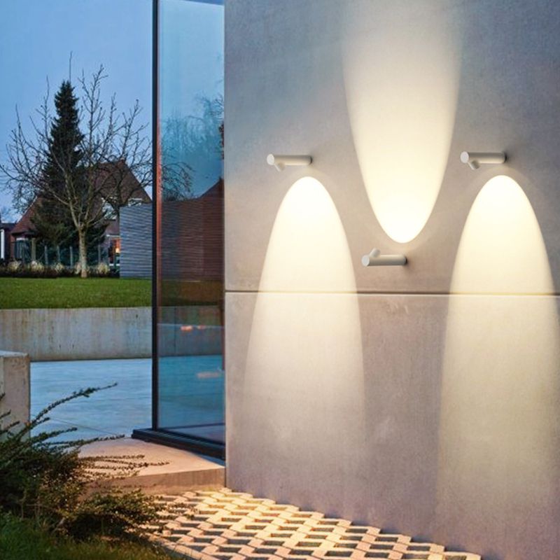 Contemporary Aluminum Wall Light Water Proof Cylinder 9" Wide Wall Washer for Outdoors