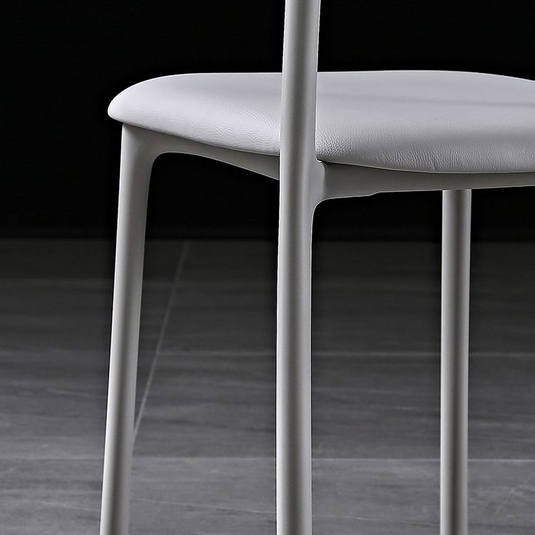 Modern Style Plastic Dining Chairs Open Back Dining Stackable Side Chairs for Kitchen