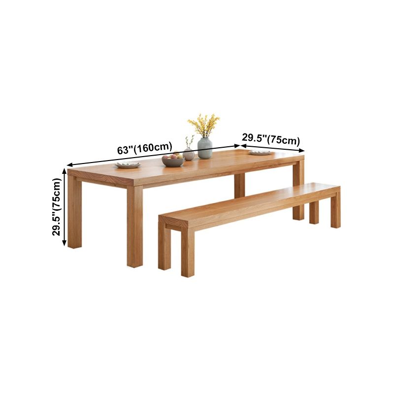 Modern Style Dining Table Rectangle Wood Dining Table with 3 legs