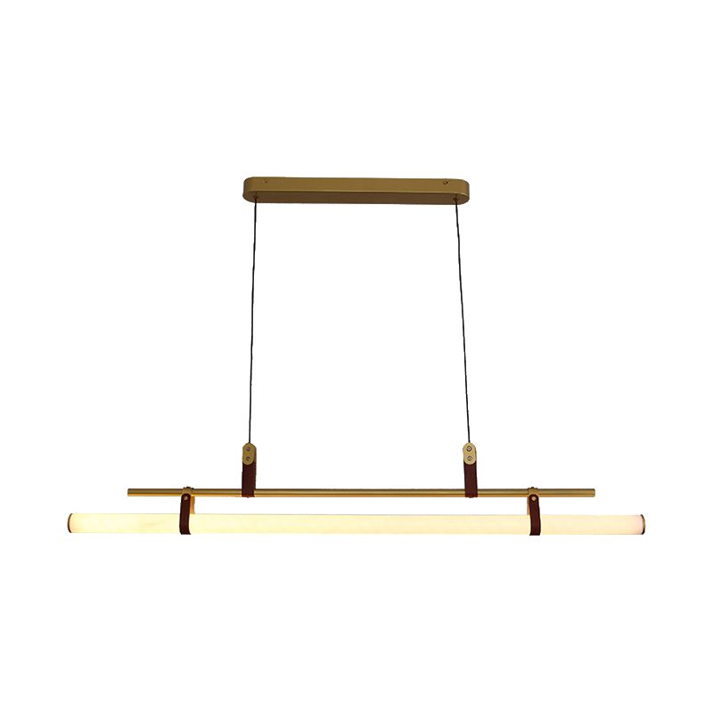 Iluminación colgante moderna luz colgante de isla lineal para comedor