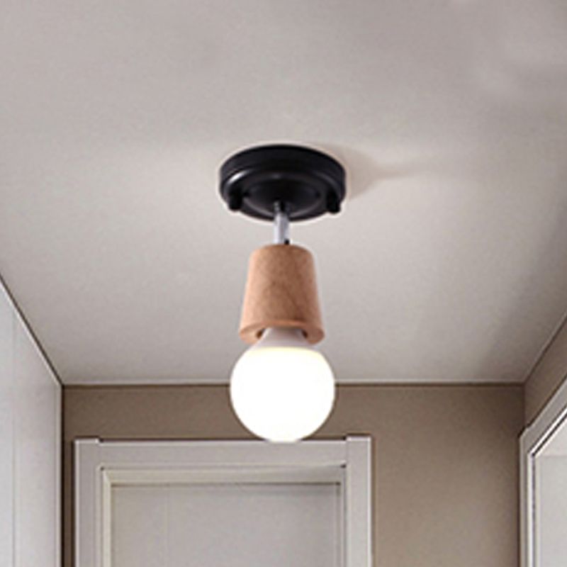 Contemporary Wall Lamp Wooden Wall Vanity Lights for Powder Room