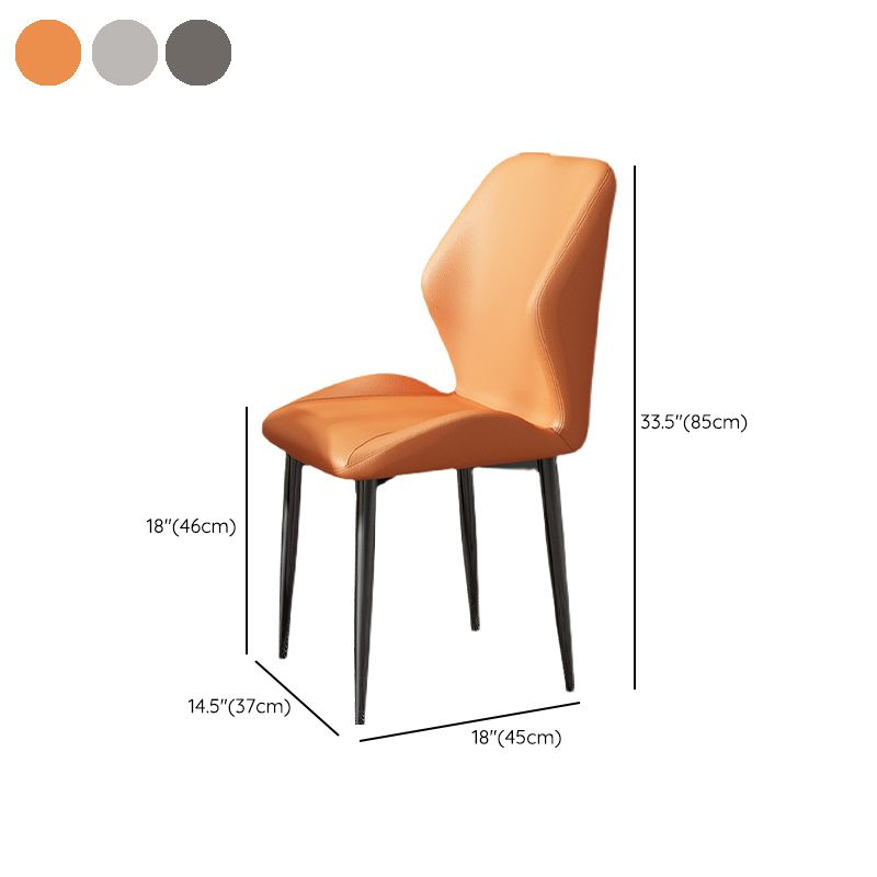 Nordic Style Metal Chair Wingback Kitchen Dining Side Chair for Dinning Room