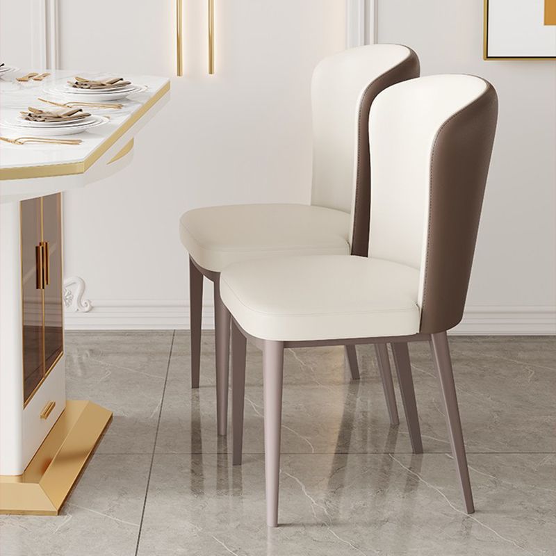 Sillas de comedor contemporáneas que cenan las sillas laterales sin brazos con las piernas del metal
