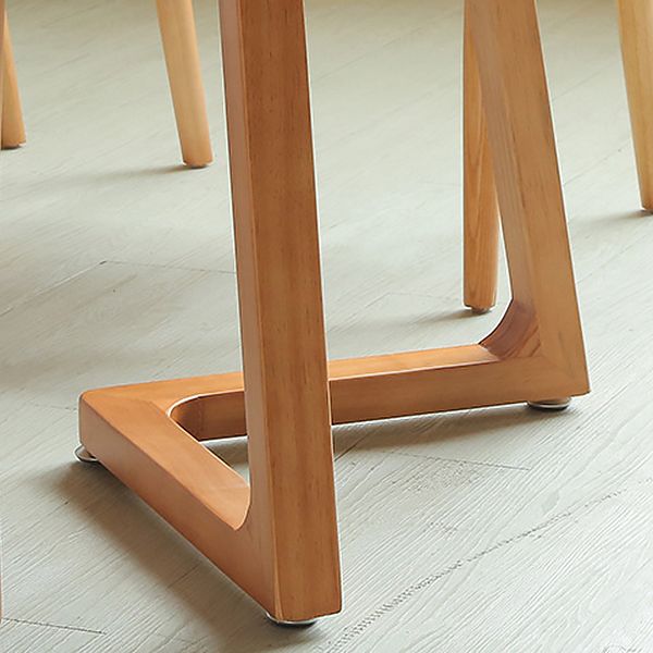 Tavolo da pranzo in tono marrone in legno massiccio semplicità tavolo doppio piedistallo per sala da pranzo