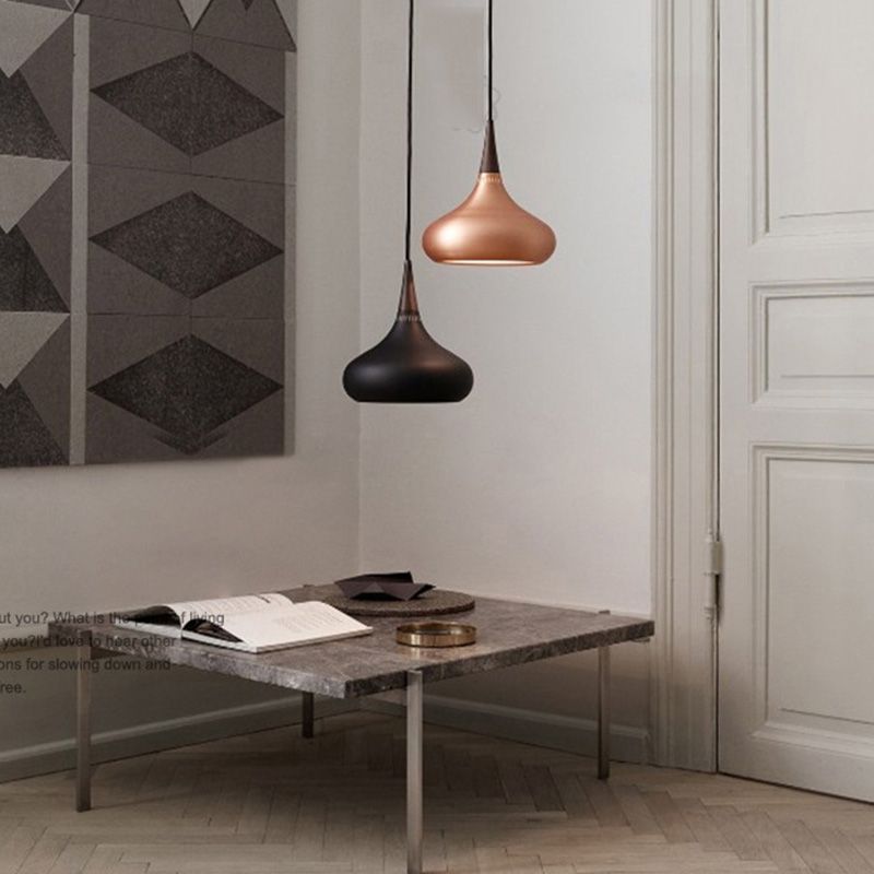 Teardrop Down Lighting Pendant Modern Style Metal Hanging Pendant Light for Dinning Room