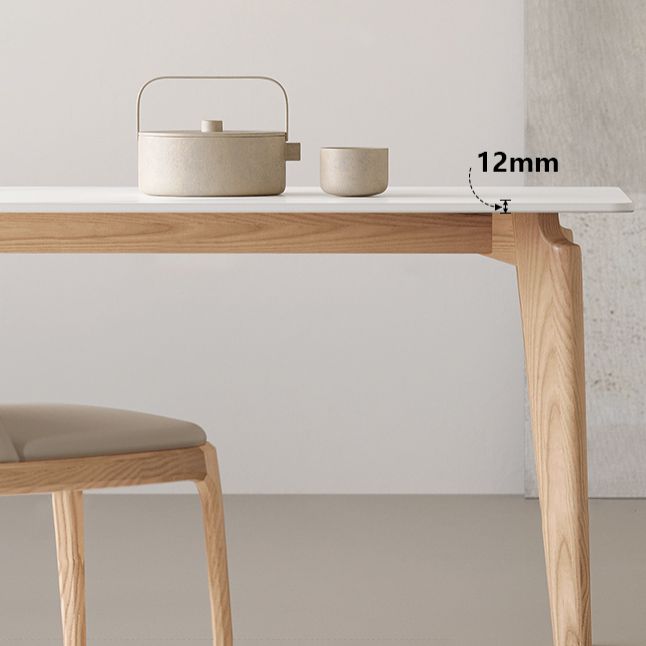 Modern Dining Room Set 1/2/3/4 Pieces Rectangle Sintered Stone Table and Armless Chairs