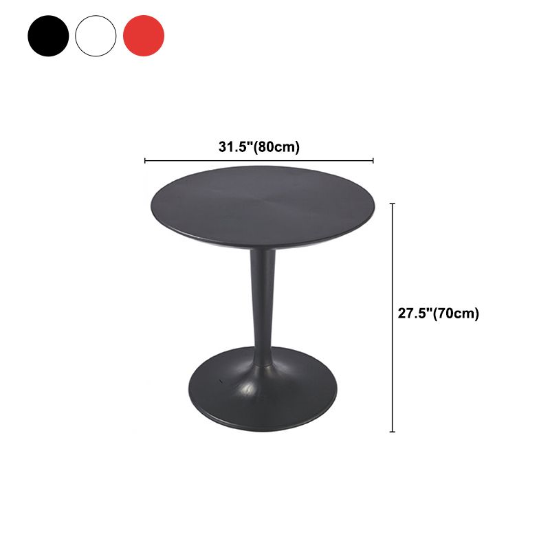 Mesa de comedor de estilo industrial, colección de comedor de plástico con base de tulipán