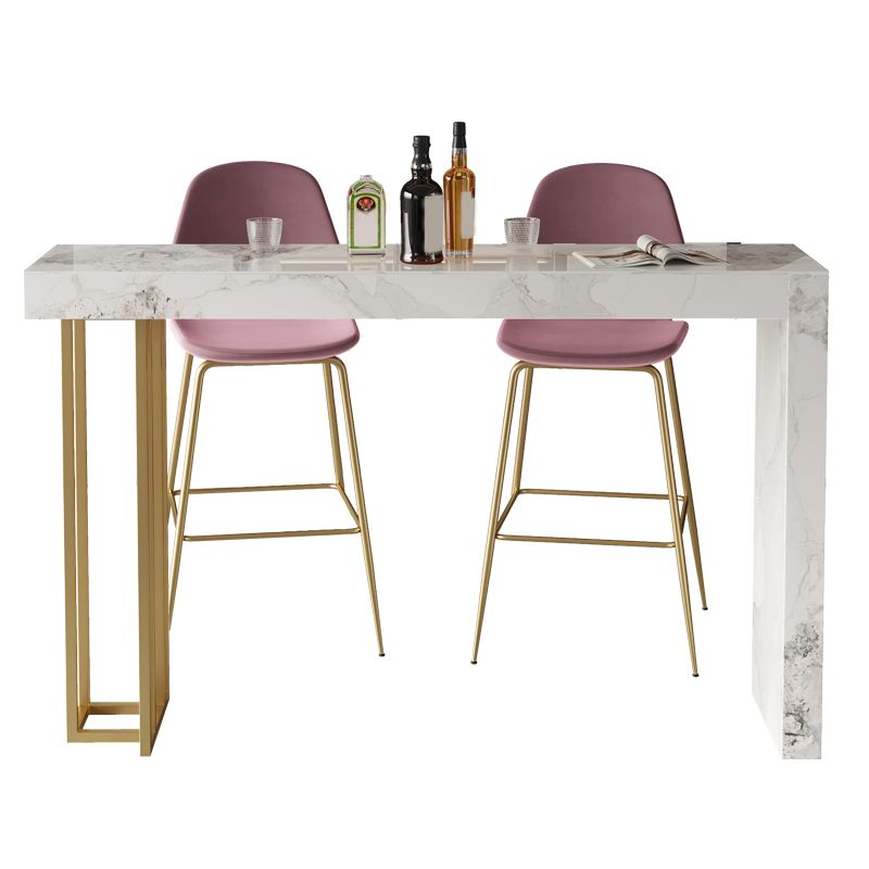 Sintered Stone Bistro Bar Table Rectangle Bar Table for Living Room