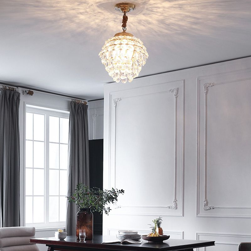 Crystal Chandelier Lighting Fixture Countryside Chandelier Pendant Light for Sitting Room